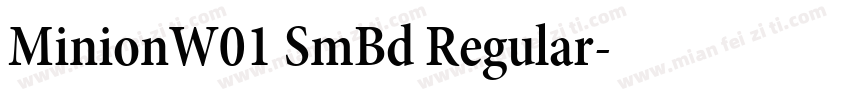 MinionW01 SmBd Regular字体转换